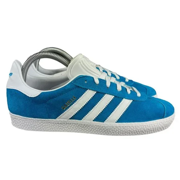 adidas gazelle silver green womens adidas Kids' Grade School Gazelle Shoes, Size 4, Ink/White main image 0
